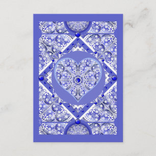 Ceramic lace Blue of Greece Enclosure Card