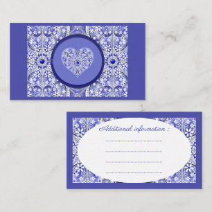 Ceramic lace Blue of Greece Enclosure Card