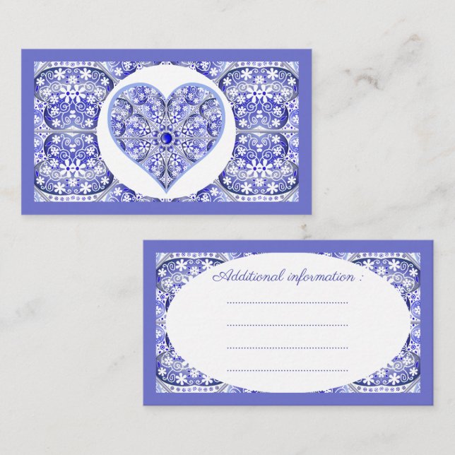 Ceramic lace Blue of Greece Enclosure Card (Front/Back)