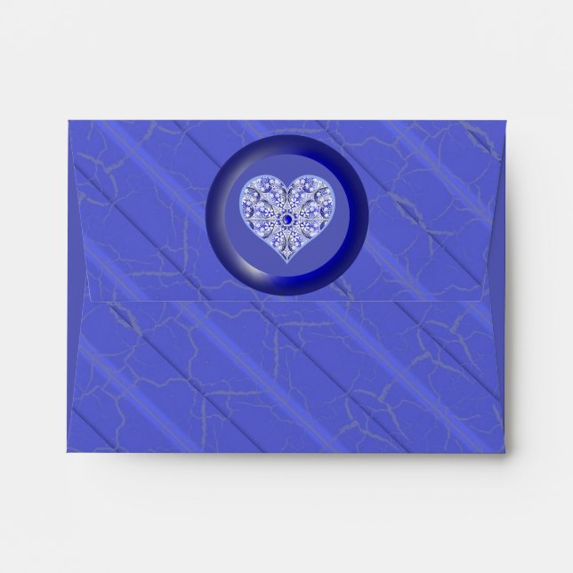 Ceramic Lace Blue of Greece Envelope (Back (Top Flap))