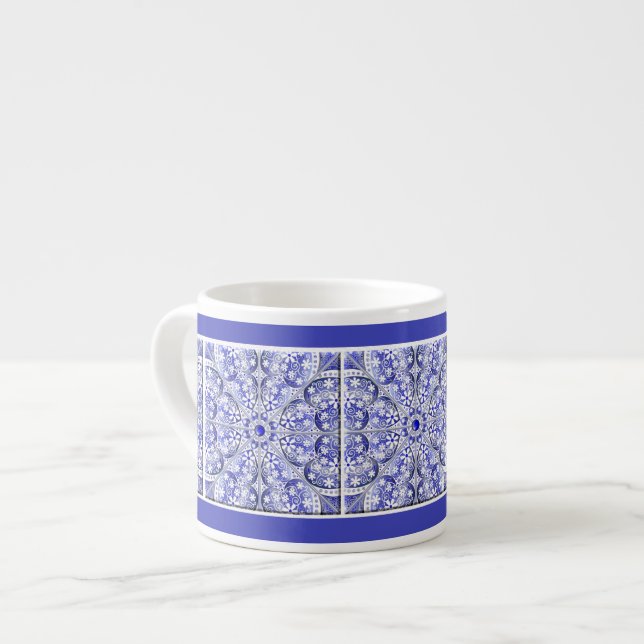 Ceramic lace Blue of Greece Espresso Cup (Front Left)