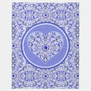 Ceramic lace Blue of Greece Fleece Blanket
