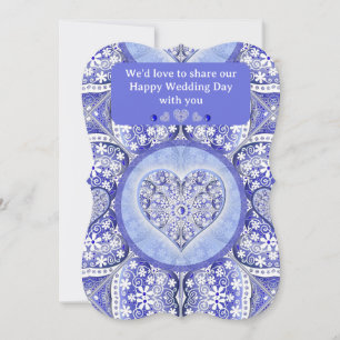 Ceramic Lace Blue of Greece Invitation