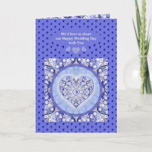 Ceramic Lace Blue of Greece Invitation