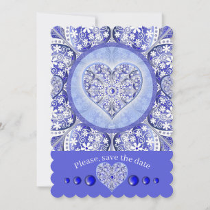 Ceramic Lace Blue of Greece Invitation