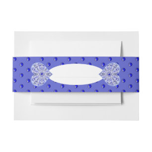 Ceramic Lace Blue of Greece Invitation Belly Band