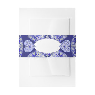 Ceramic Lace Blue of Greece Invitation Belly Band