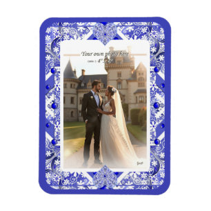 Ceramic lace Blue of greece Magnet