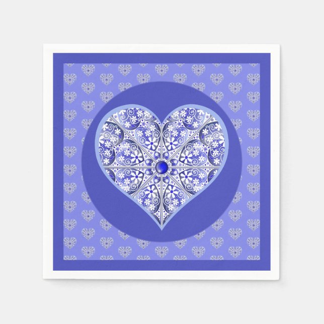 Ceramic Lace Blue of Greece Napkin (Front)