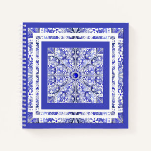 Ceramic Lace Blue of Greece Notebook