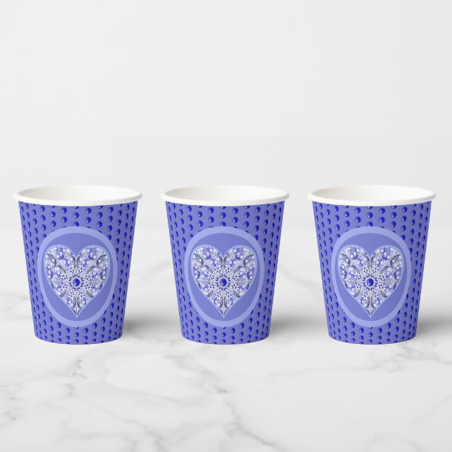 Ceramic Lace Blue of Greece Paper Cups (Multi)