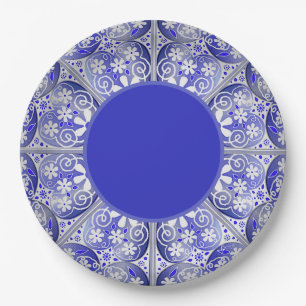 Ceramic Lace Blue of Greece Paper Plate
