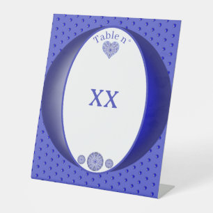 Ceramic Lace Blue of Greece Pedestal Sign