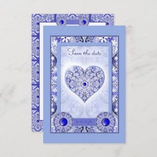Ceramic lace Blue of Greece RSVP Card
