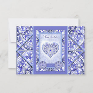 Ceramic lace Blue of Greece RSVP Card
