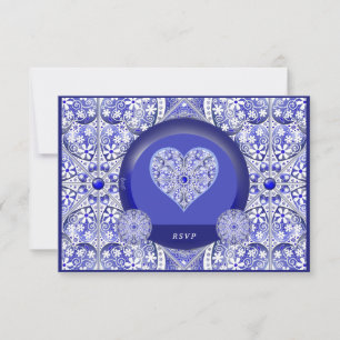 Ceramic Lace Blue of Greece RSVP Card