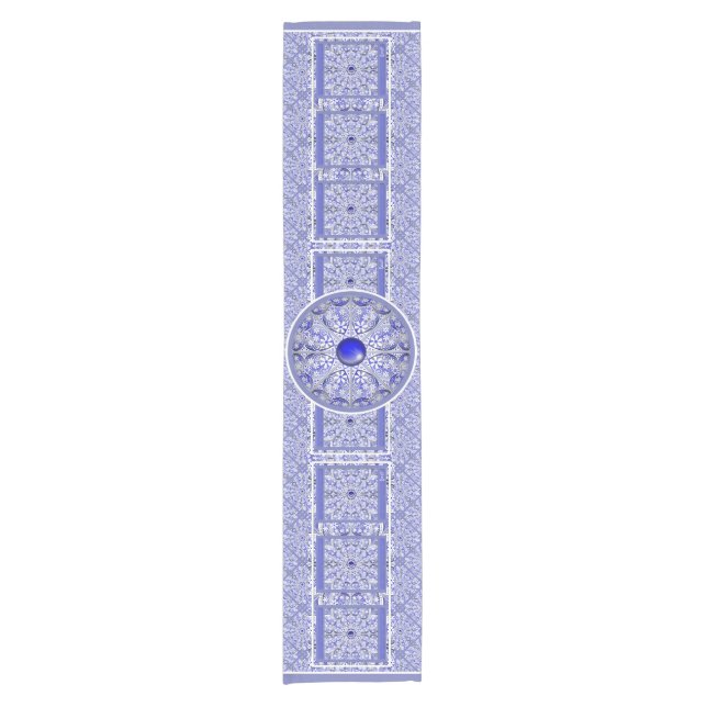 Ceramic Lace Blue of Greece Short Table Runner (Front)