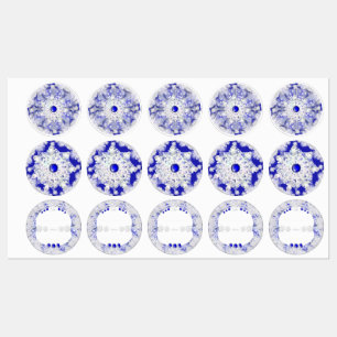 Ceramic Lace Blue of Greece & snowflake