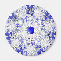 Ceramic lace Blue of Greece & snowflake