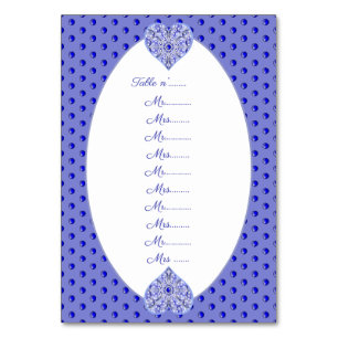Ceramic Lace Blue of Greece Table Number