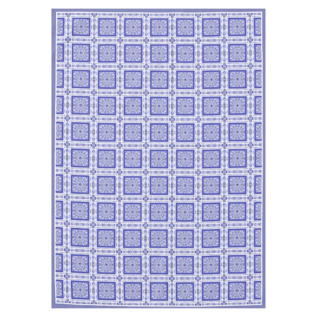 Ceramic Lace Blue of Greece Tablecloth (Front)