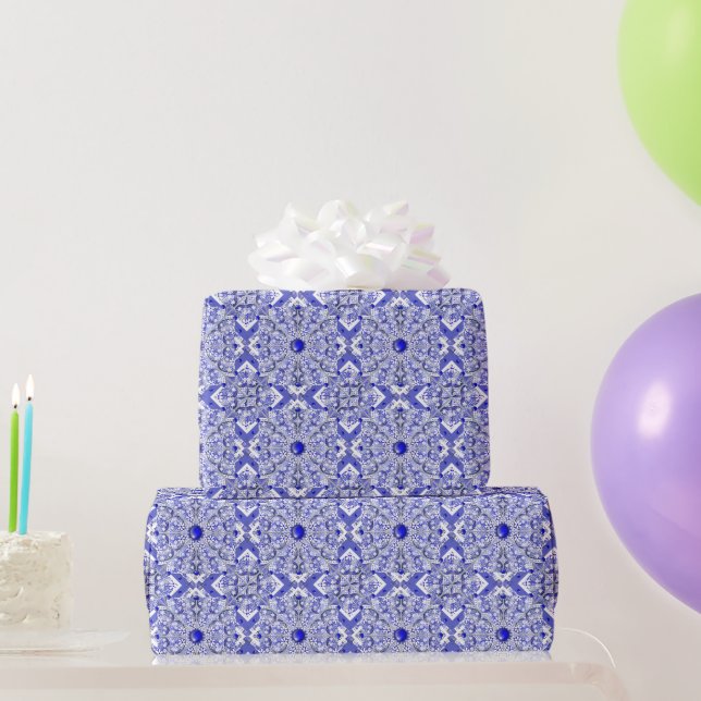 Ceramic lace Blue of Greece Wrapping Paper (Party Gifts)