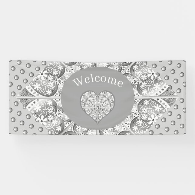 Ceramic Lace grey Banner (Horizontal)
