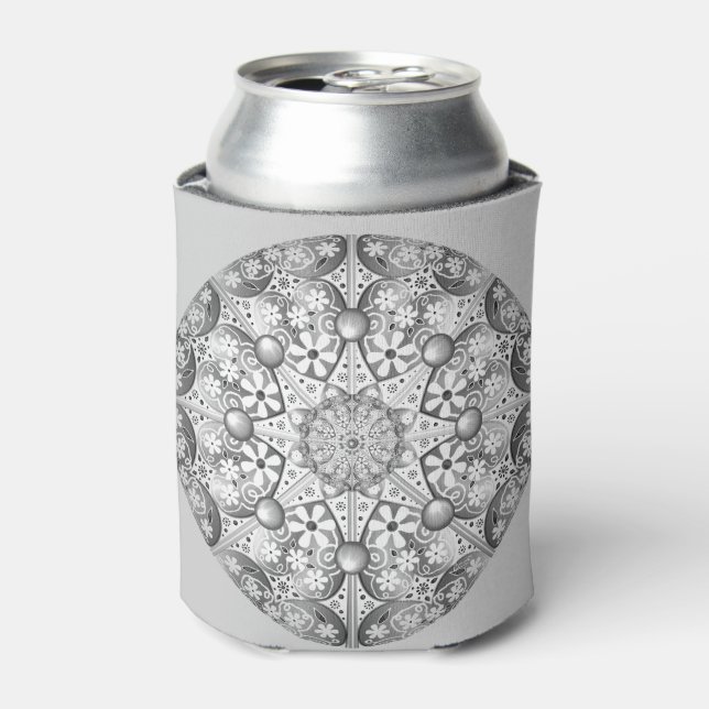 Ceramic lace Grey Can Cooler (Can Front)