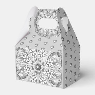 Ceramic Lace grey Favour Box