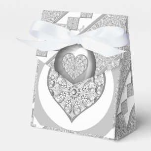 Ceramic Lace grey Favour Box