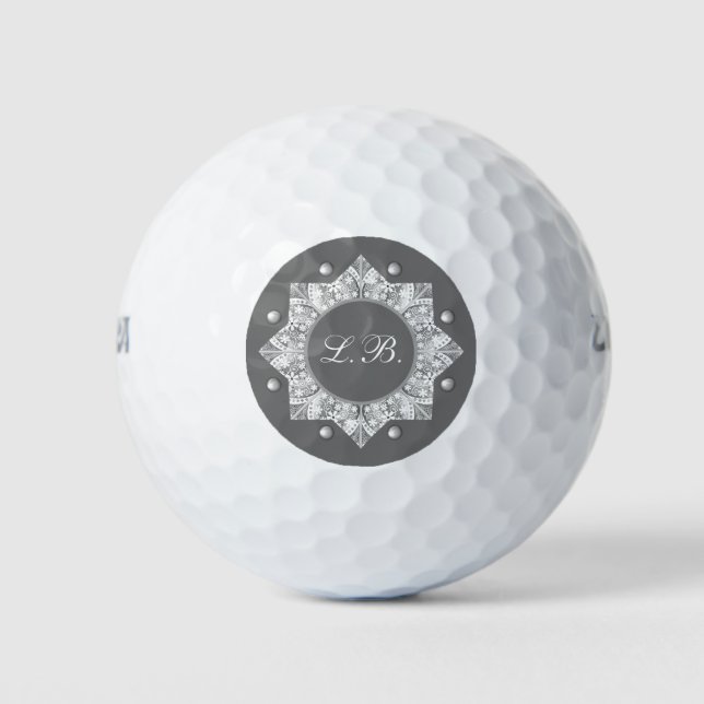 Ceramic lace Grey Golf Balls (Front)
