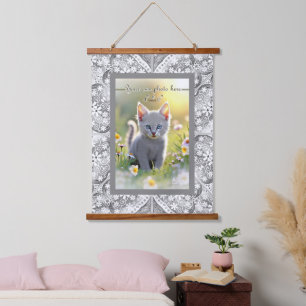 Ceramic Lace Grey Hanging Tapestry