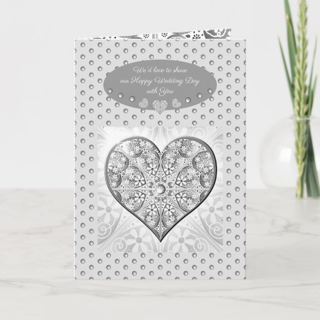 Ceramic Lace grey Invitation (Front)
