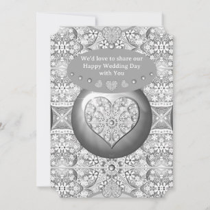 Ceramic Lace grey Invitation