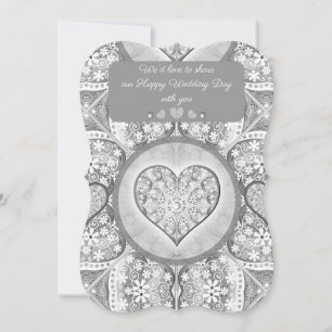 Ceramic Lace grey Invitation