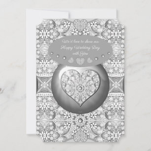 Ceramic Lace grey Invitation