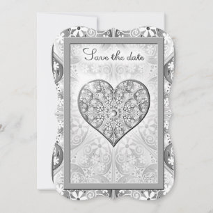 Ceramic Lace grey Invitation