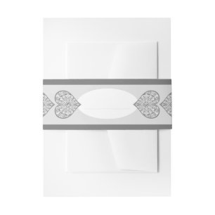 Ceramic Lace grey Invitation Belly Band