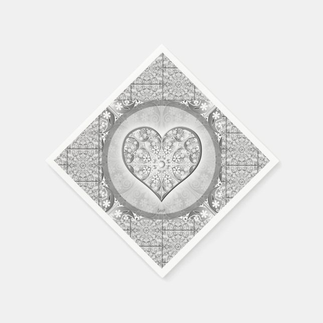 Ceramic Lace grey Napkin (Corner)