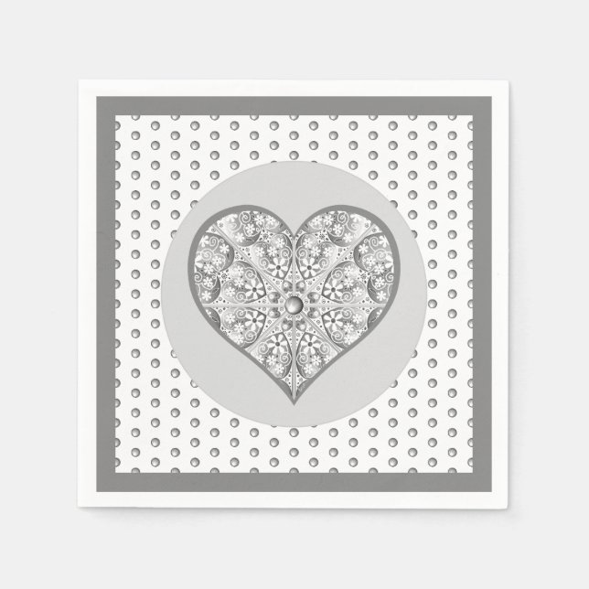 Ceramic Lace grey Napkin (Front)