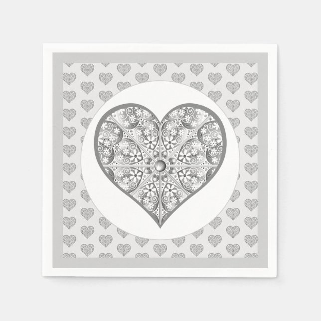 Ceramic Lace grey Napkin (Front)