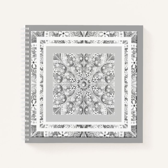Ceramic Lace grey Notebook (Front)