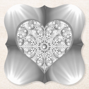 Ceramic Lace grey Paper Coaster