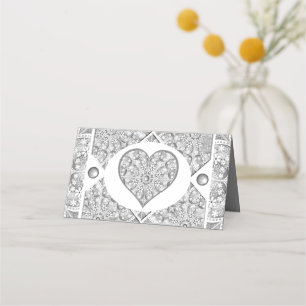 Ceramic Lace grey Place Card