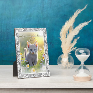 Ceramic lace Grey Plaque