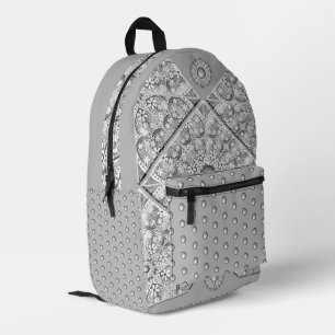 Ceramic Lace grey Printed Backpack