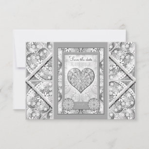 Ceramic lace Grey RSVP Card
