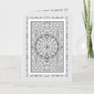Ceramic Lace Grey Thank You Card