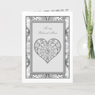 Ceramic Lace grey Thank You Card