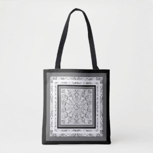 Ceramic lace Grey Tote Bag